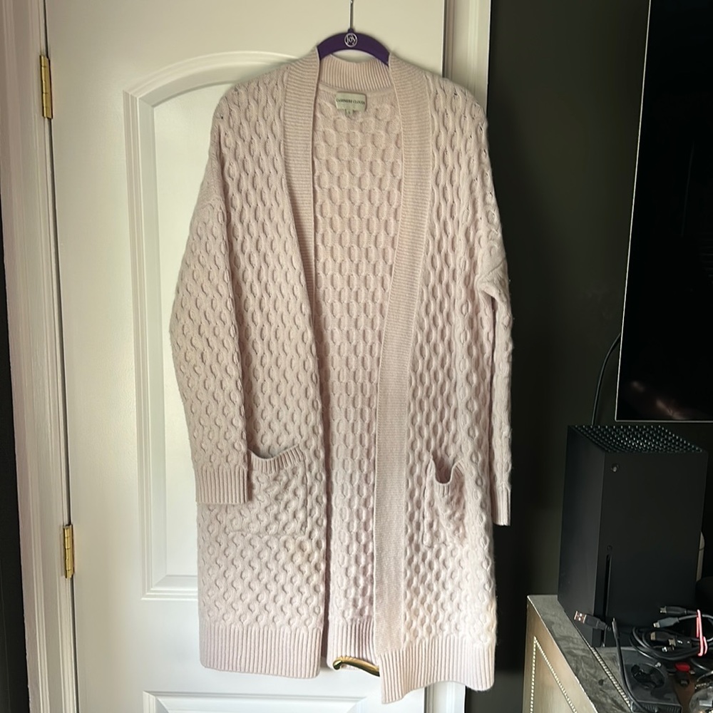 Cashmere cloud waffle sweater size L